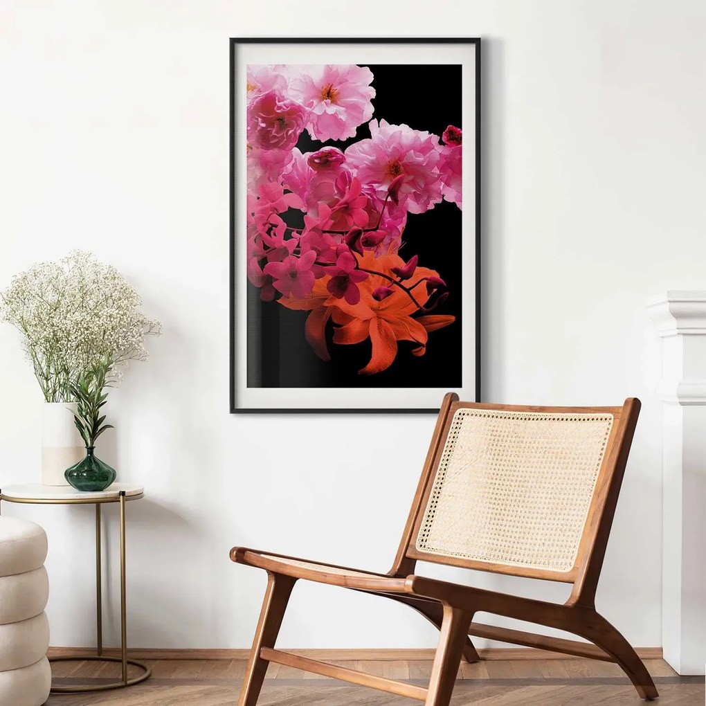 Plakat Wiosenne nasycenie 60x90 cm z ramą czarną z marginesem ARTGEIST B