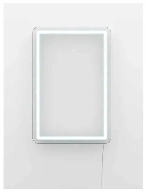 Biały neon w kształcie prostokąta Candy Shock Rectangle, 30x40 cm