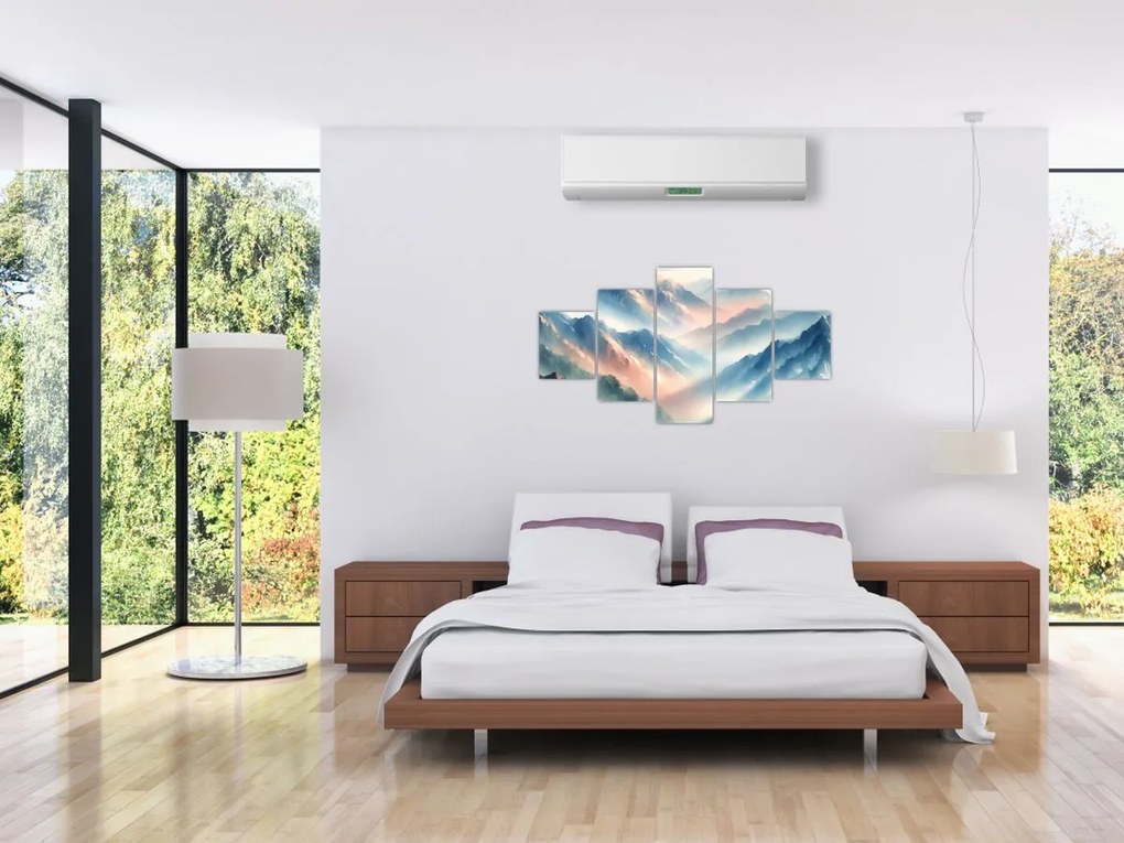 Obraz - Akwarelowe góry (125x70 cm)