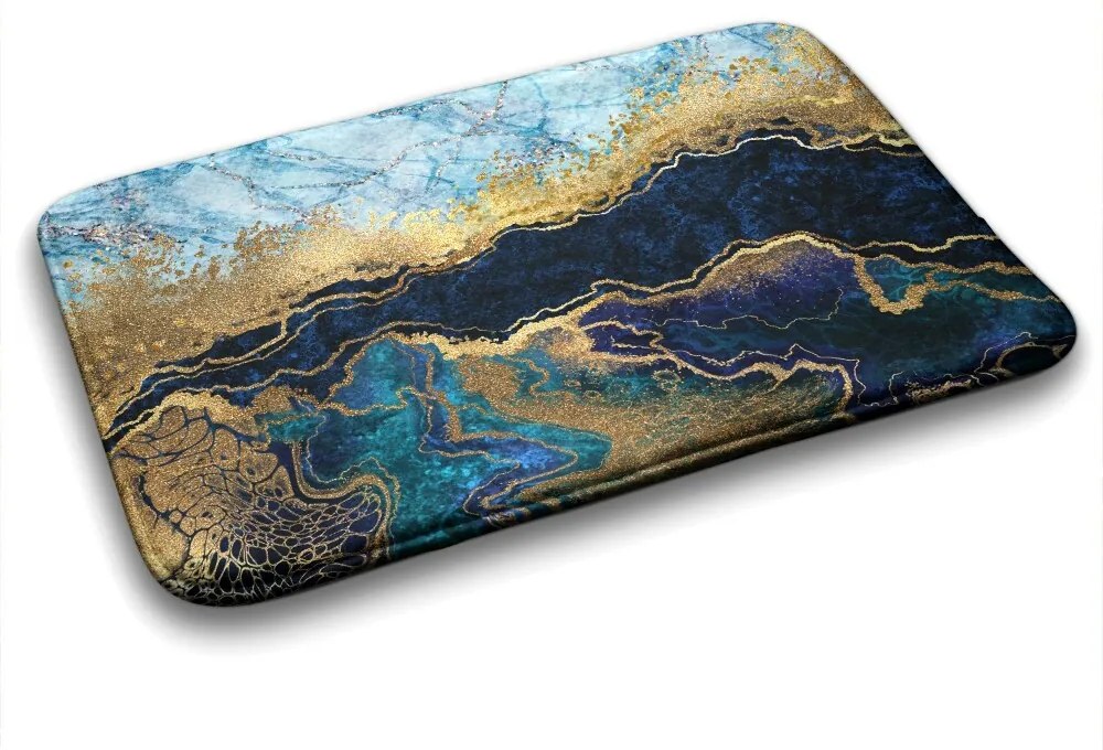 Antypoślizgowy dywanik łazienkowy Antypoślizgowy dywanik łazienkowy Niebieski Marmur