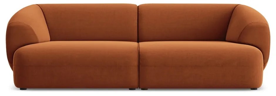 Pomarańczowa aksamitna sofa 232 cm Moana – Makamii