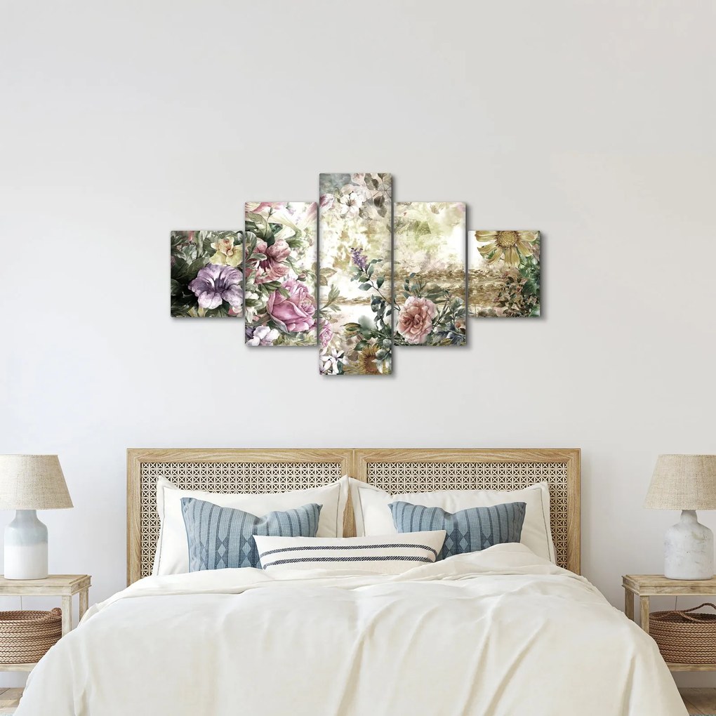 Obraz - Designerskie kwiaty (125x70 cm)