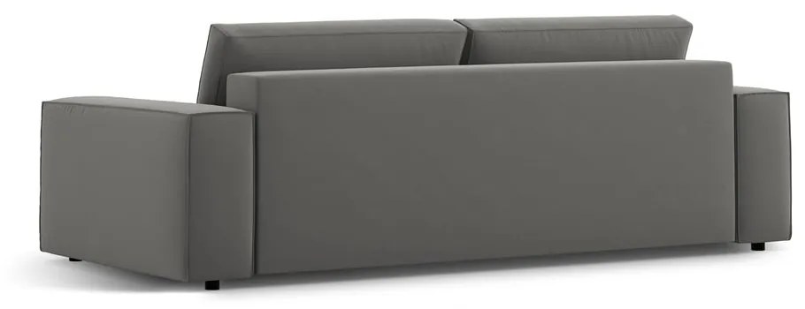 Jasnoszara rozkładana sofa z materiału bouclé 247 cm Jodie – Micadoni Home