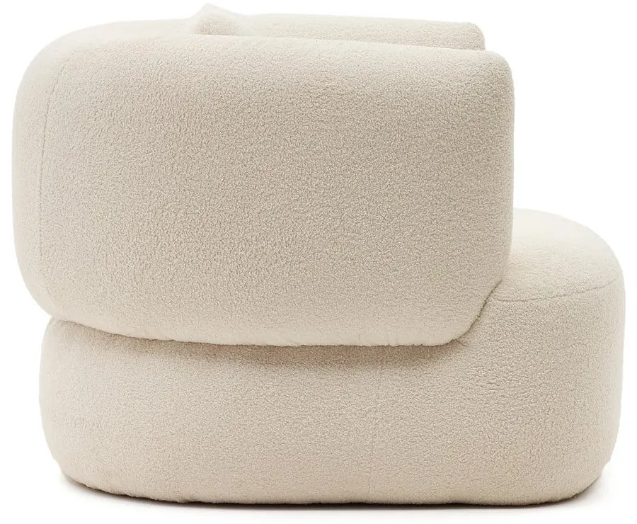 Kremowy fotel z materiału bouclé Martina – Kave Home