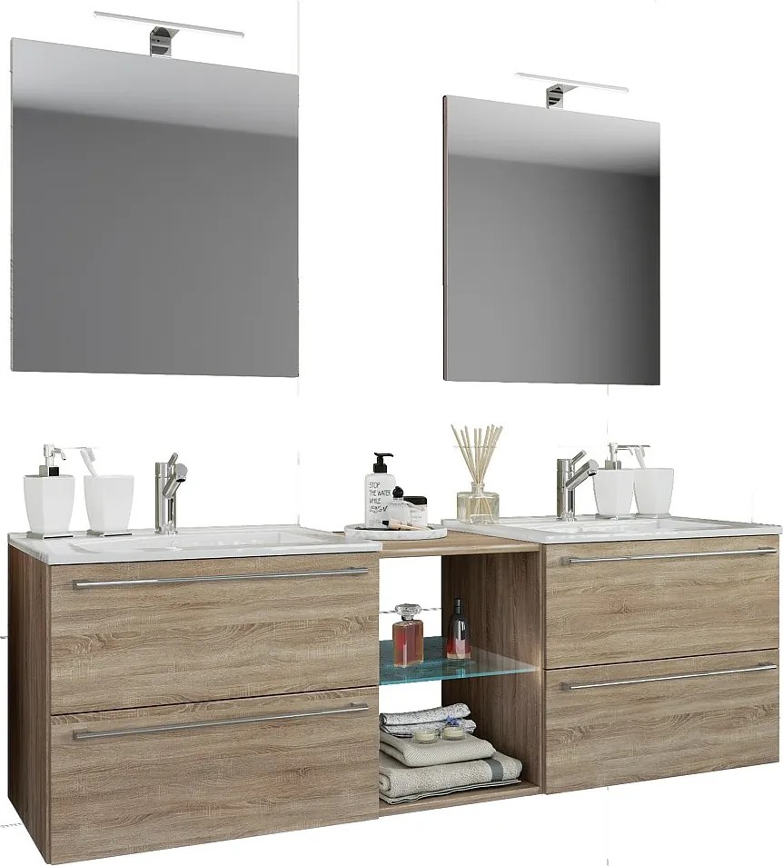 Umywalka 3-częściowa Badinos XXL