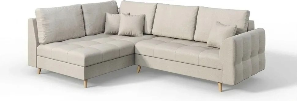 Kremowy narożnik (lewostronny) Ariella – Ropez