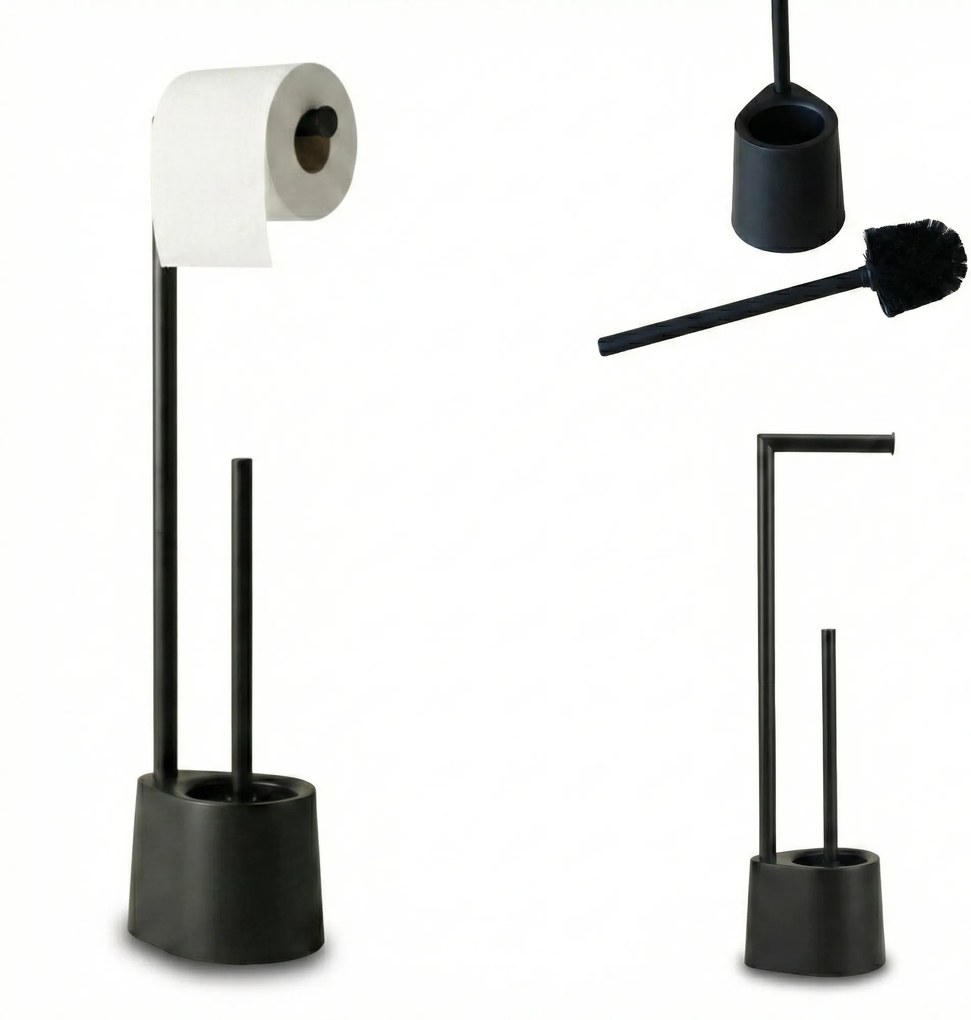 Stojak na papier toaletowy i szczotkę do WC STILK, 63 cm