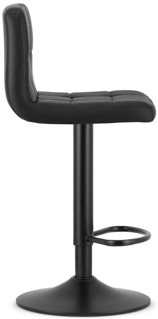 Czarny hoker barowy z siedziskiem z ekoskóry Z8-M82