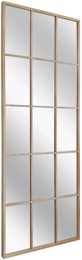 Loftowe dębowe lustro ze szprosami  Z9-L96