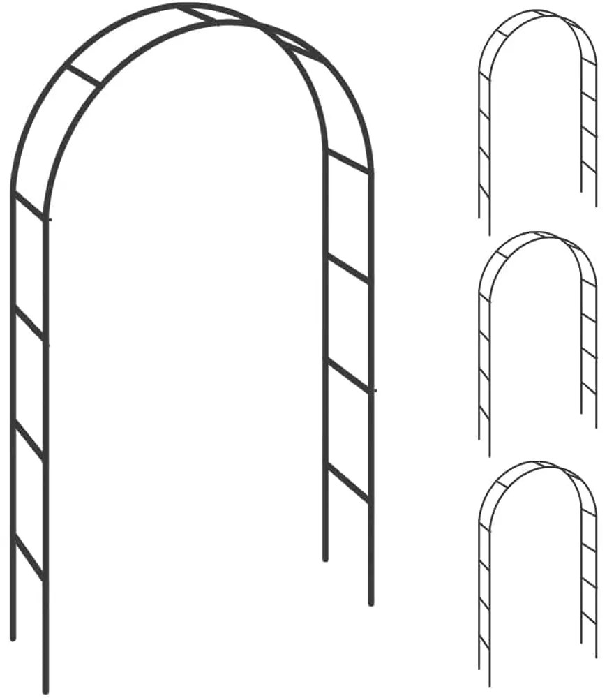 Łukowy wspornik do róż 240x140x37 cm Gardebruk