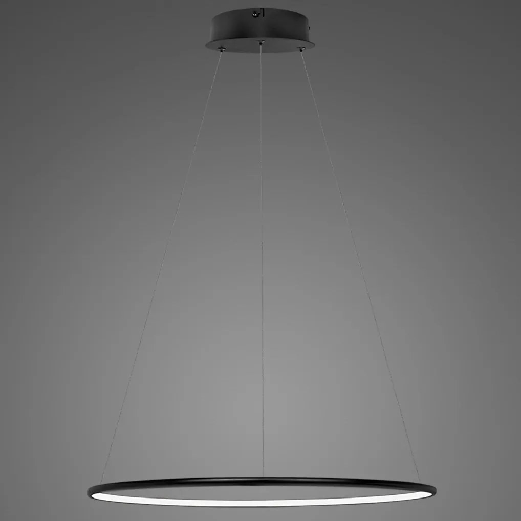 Wisząca lampa czarna ring Ledowe Okręgi No.1 In 40 cm 21W