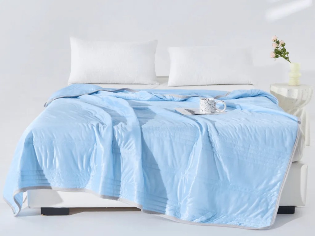 Chłodząca letnia kołdra CELIA, niebieska Rozmiar: 200 x 220 cm