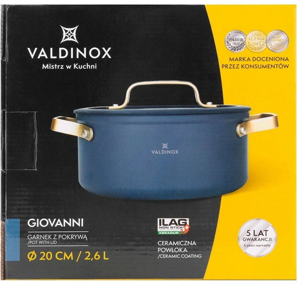 Valdinox Zapiekanka z pokrywką Giovanni 20 cm, 2,6l, 2,6 l