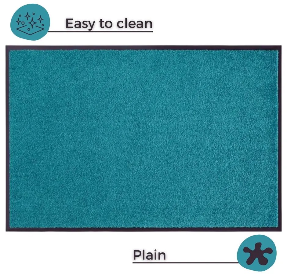 Turkusowa wycieraczka Hanse Home Wash &amp; Clean, 39x58 cm