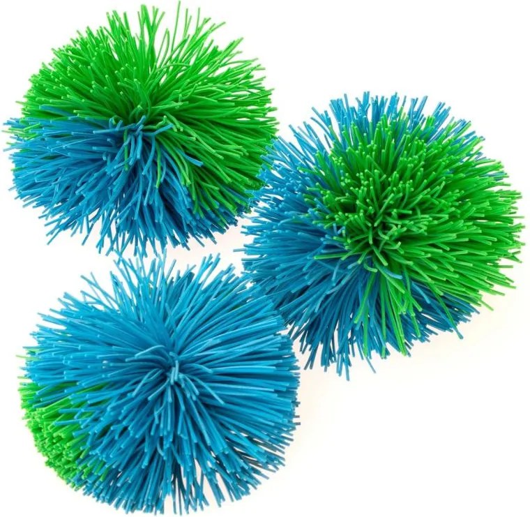 Piłki fuzzy, 7 cm, zielono-niebieskie, 5 szt.