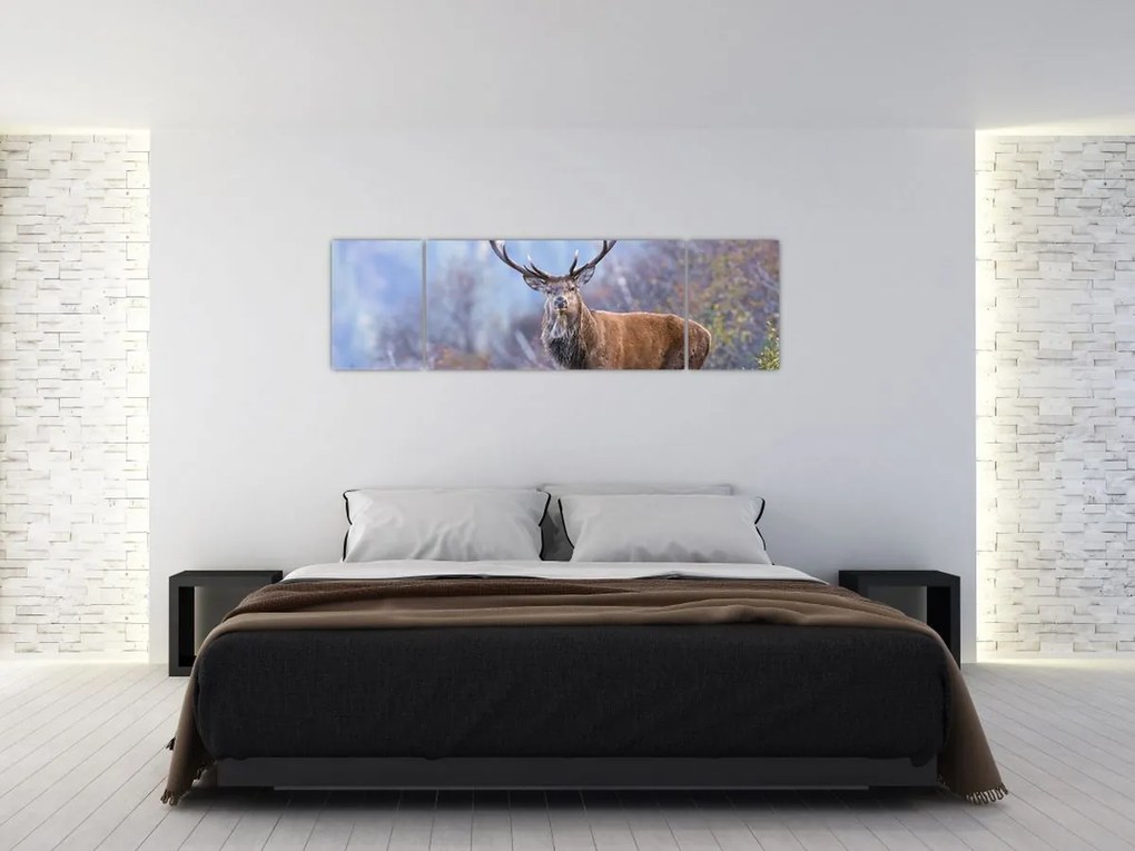 Obraz - Jeleń w krajobrazie (170x50 cm)