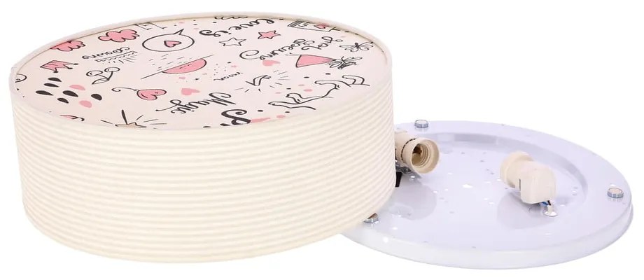 Dziecięca lampa sufitowa z tekstylnym kloszem ø 38 cm Kiddy – Candellux Lighting