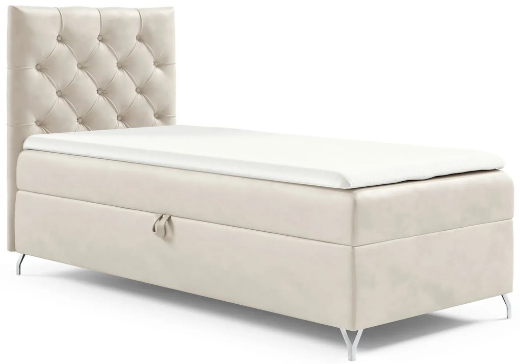 Kremowe pojedyncze łóżko kontynentalne 3 rozmiary F2-N97