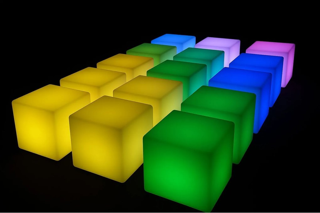 Świecąca kula LED 50 cm – 18 RGB + 12 białe