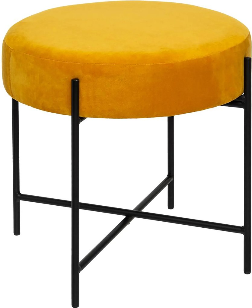 Taboret welurowy ARTY, Ø 47 cm