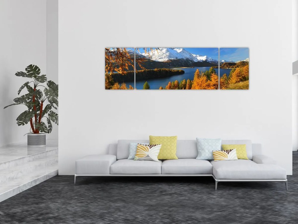 Obraz - Jesień w Alpach (170x50 cm)