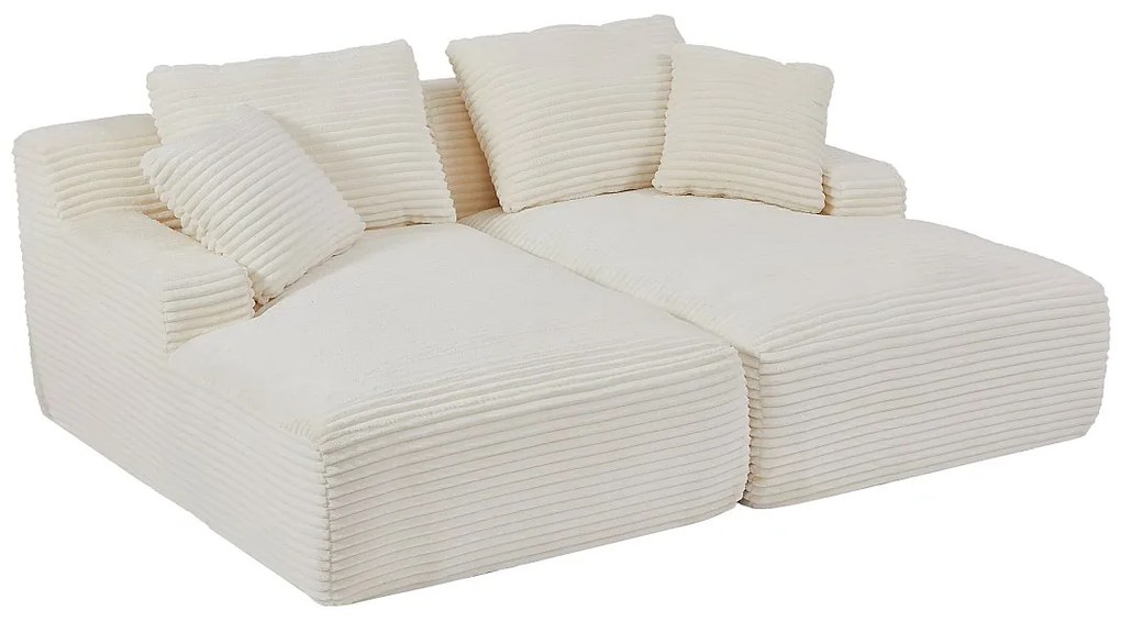 Kanapa 3-osobowa komfortowa z głębokim siedziskiem, welurowa   , beżowa.   DONILIA