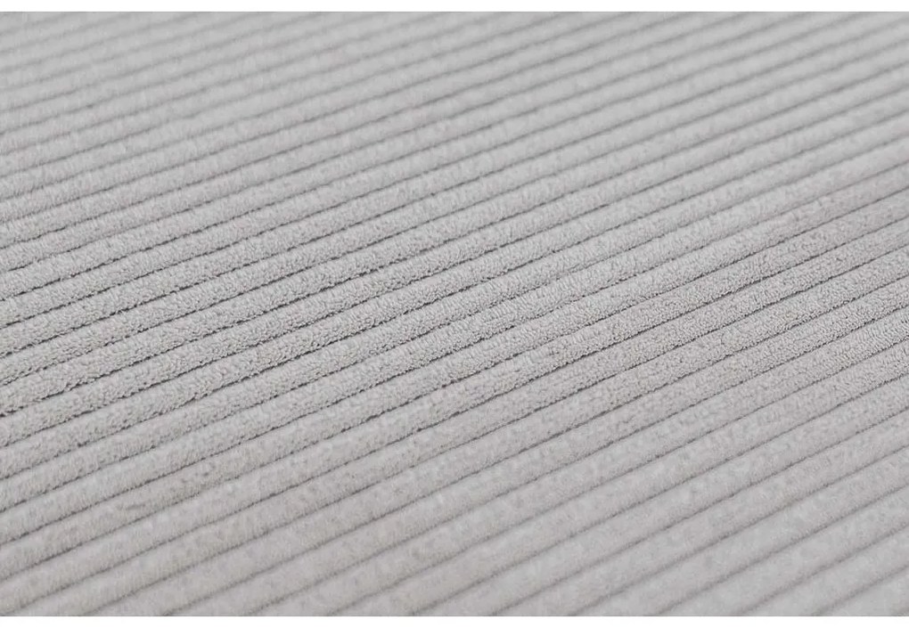 Rozkładana sofa trzyosobowa z pufem SMART SET, jasnoszara