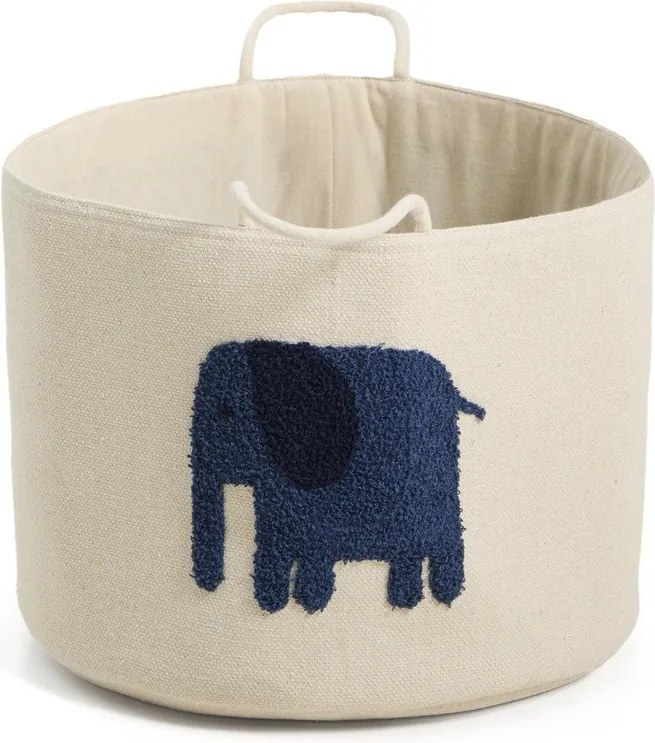 Tekstylny dziecięcy kosz na zabawki w kolorze kości słoniowej ø 45x30 cm Tandani – Kave Home