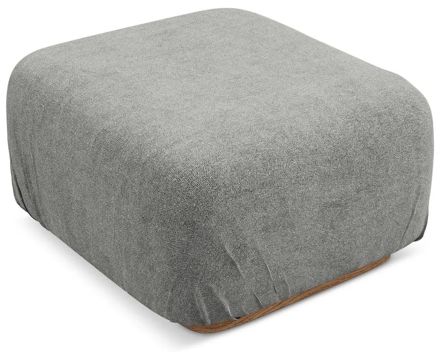Szary podnóżek modułowy z materiału bouclé Ailani – Makamii