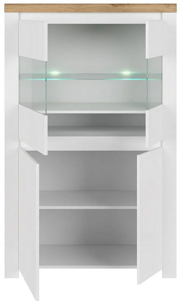 Szafka VILGO 2D2W, błyszczący biały