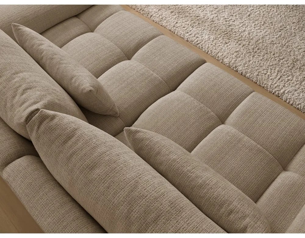 Brązowa sofa z tkaniny szenilowej 264 cm Ivane – Bobochic Paris