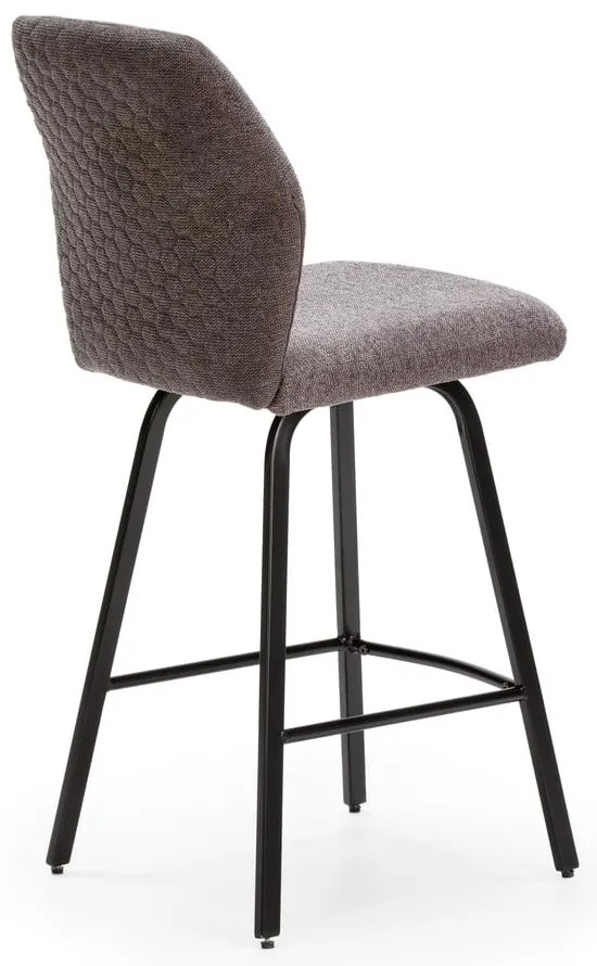Ciemnoszare hokery zestaw 4 szt. 65 cm Bei – Marckeric