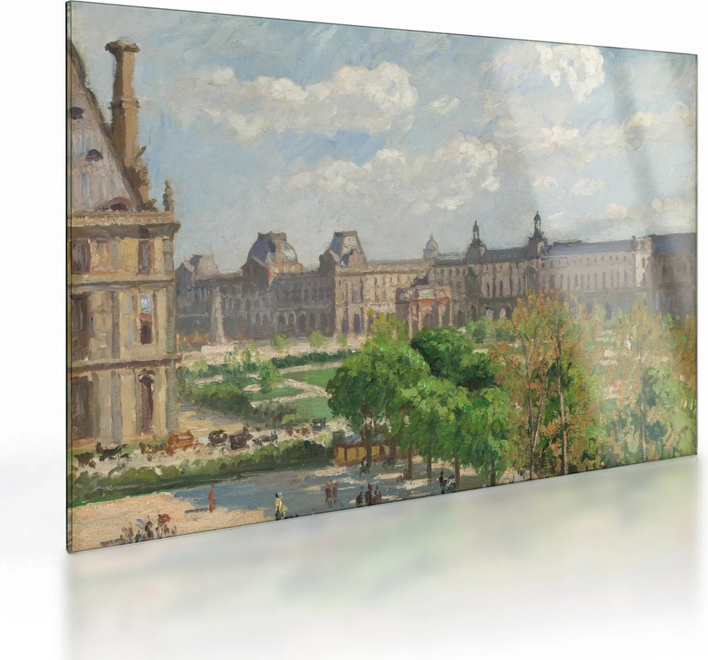 Obraz na szkle - Camille Pissarro, Place du Carrousel, Paris, reprodukcje (70x50 cm)