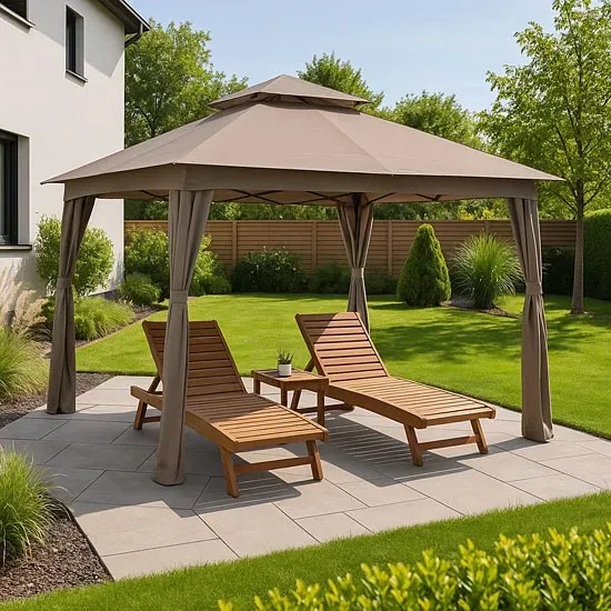 Beżowy pawilon ogrodowy P2-N10