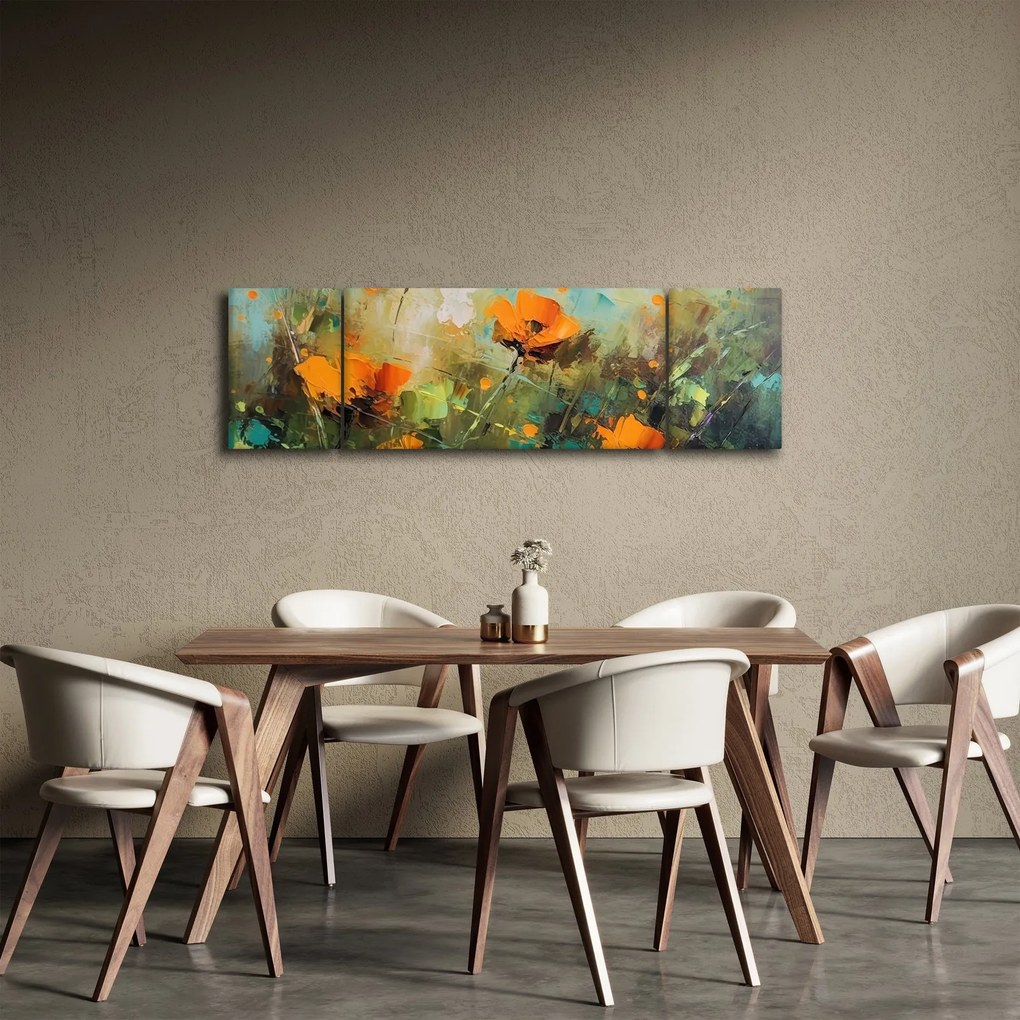Obraz - Kwiaty (170x50 cm)