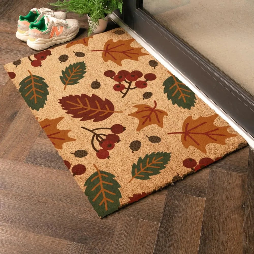 Wycieraczka z włókna kokosowego 40x60 cm Autumn Leaves – Artsy Doormats