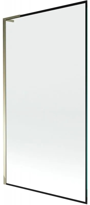 Mexen Next L parawan nawannowy 1-skrzydłowy 100 x 150 cm, czarny wzór, złoty - 895-100-000-03-70-50