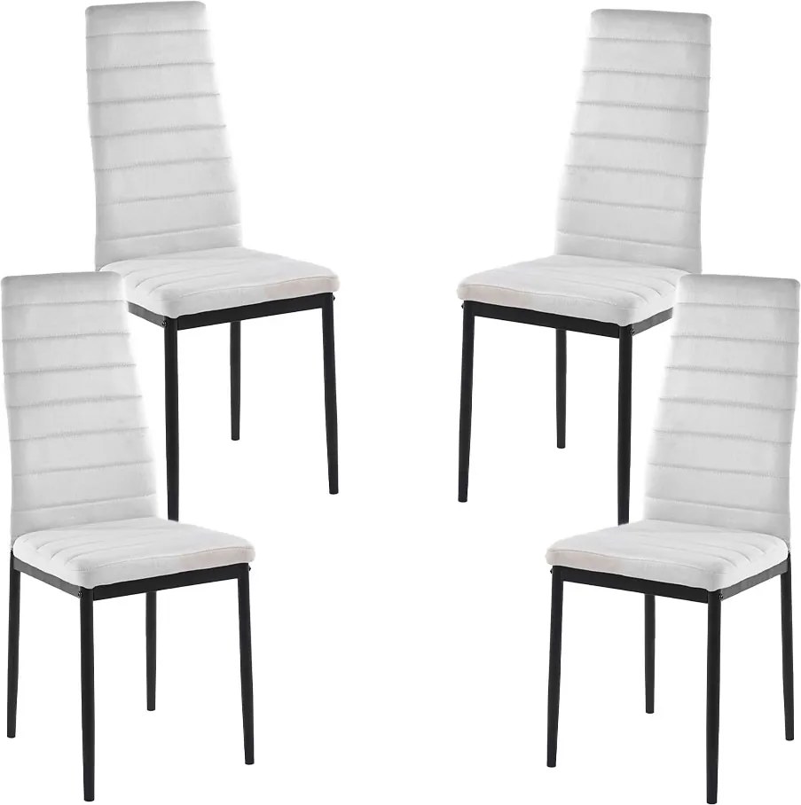 Zestaw 4 Krzese Lauter Aksamitne