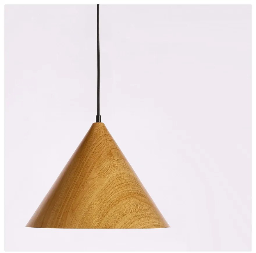 Brązowa lampa wisząca z metalowym kloszem ø 32 cm Dunca – Candellux Lighting