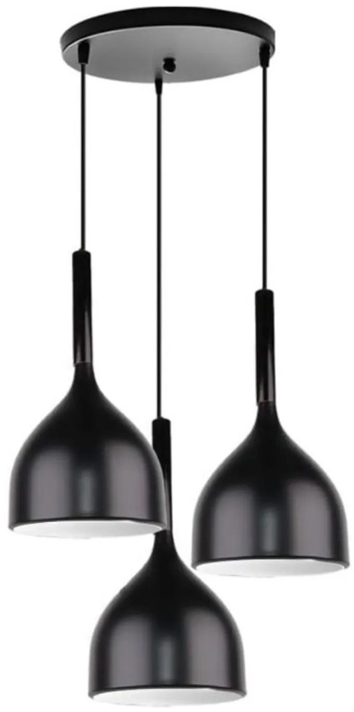 Lampa sufitowa metalowa klosz wisząca AT19-3SZ-Black