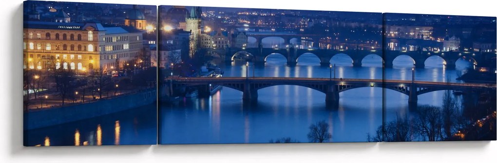 Obraz praskich mostów (170x50 cm)