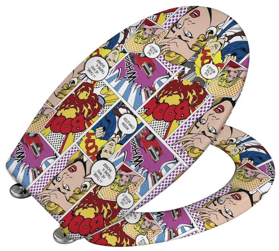 WENKO 22797100-WC deska sedesowa POP-ART 45x38 cm wielobarwna/srebrna