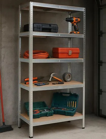 Metalowy do piwnicy regał 150 cm A5-L32