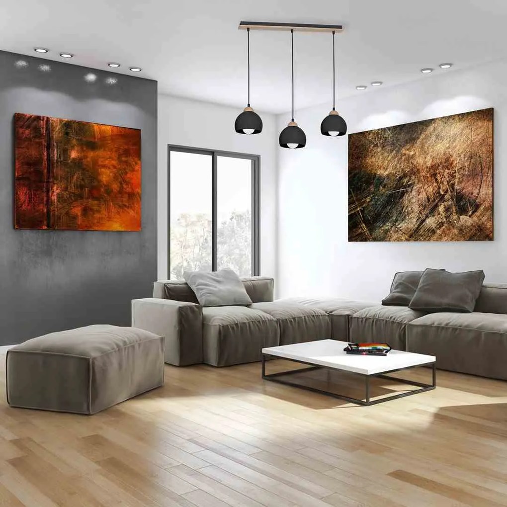 Lampa wisząca DAMA BLACK 3xE27, na listwie