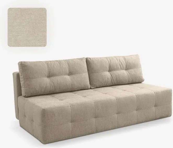 Sofa z Funkcją Spania MORANA Beżowa Nowoczesna
