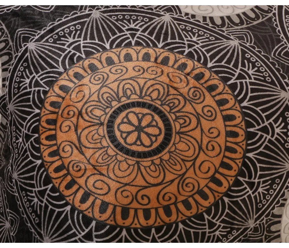Czarna/brązowa pościel jednoosobowa z mikropluszu 140x200 cm Nelson – My House