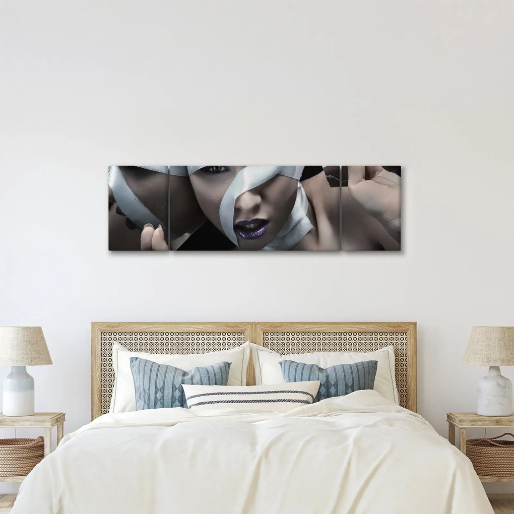 Obraz kobiety ze wstążką (170x50 cm)