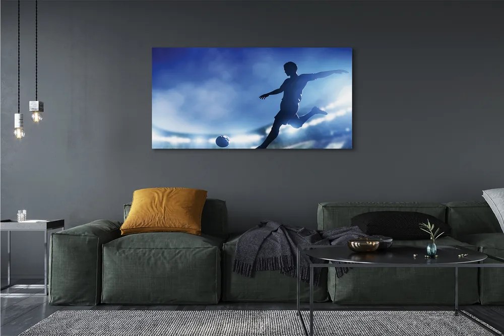 Obraz na płótnie Piłkarz W Blasku Neonów