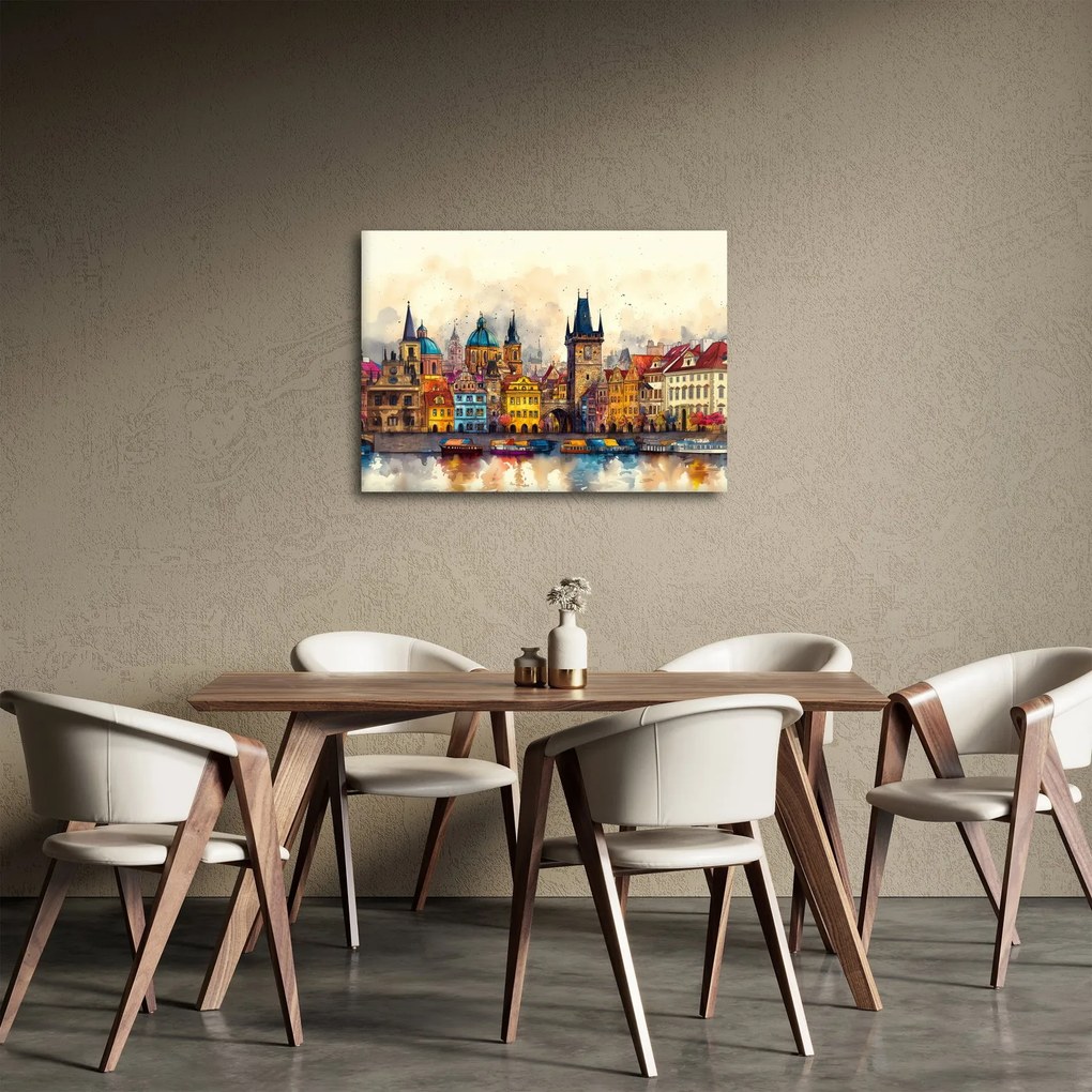 Obraz - Jesień w malowanym mieście (70x50 cm)