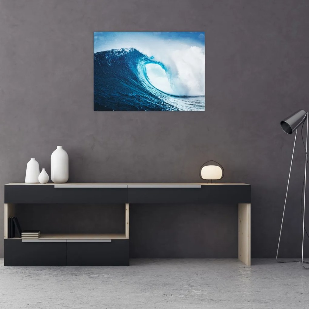 Obraz na szkle - Fala oceaniczna (70x50 cm)